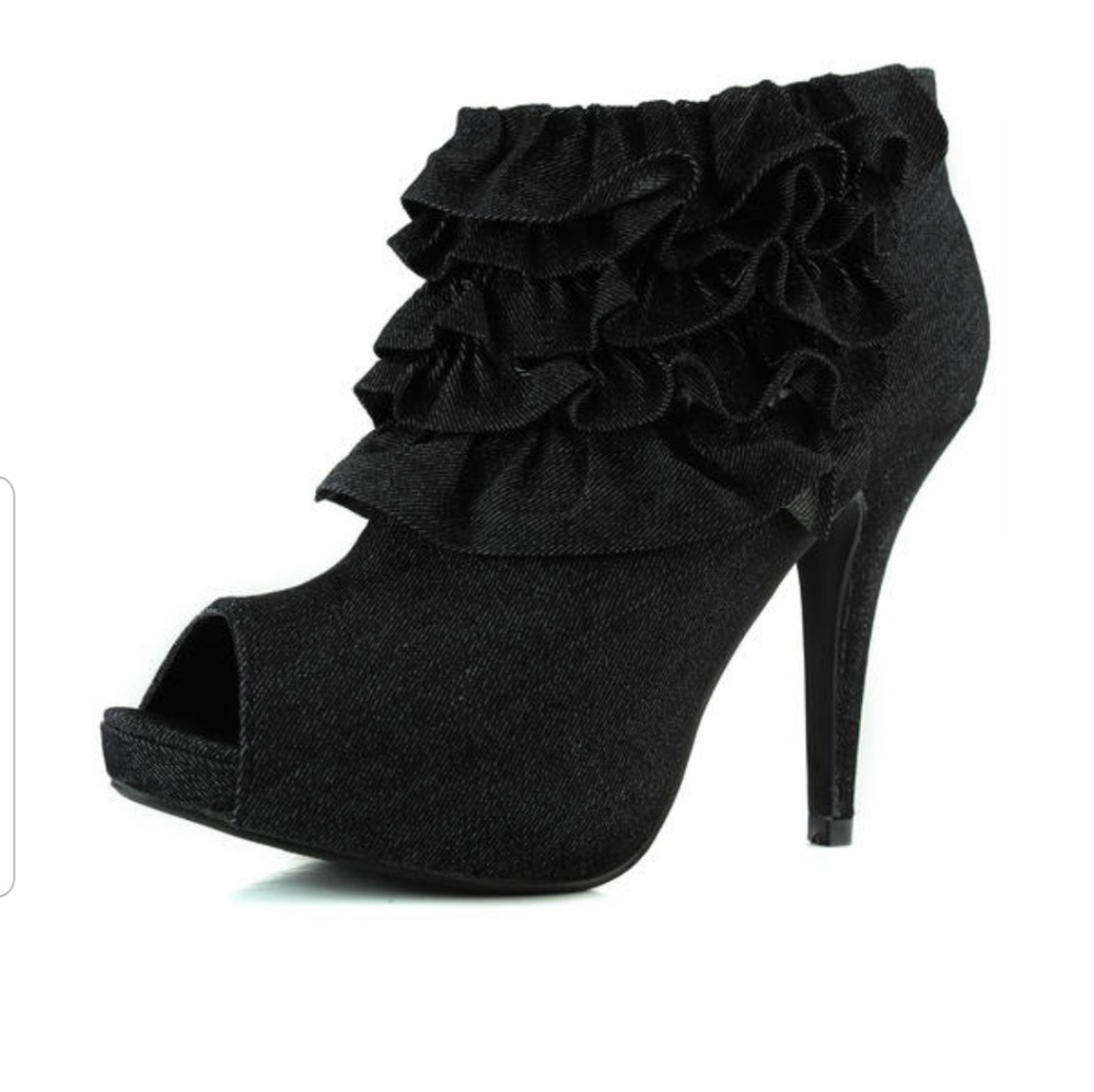 Farenheit Denim Heel Booties